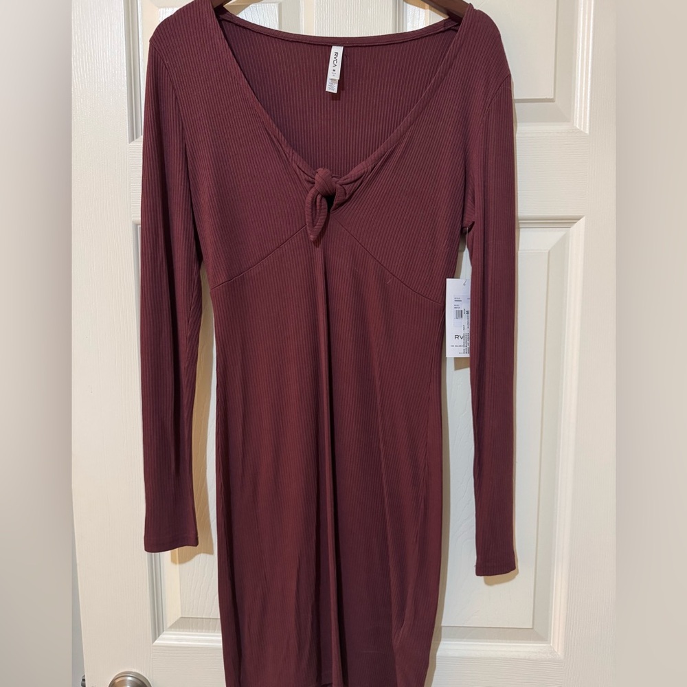 RVCA burgundy dress